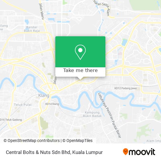 Peta Central Bolts & Nuts Sdn Bhd