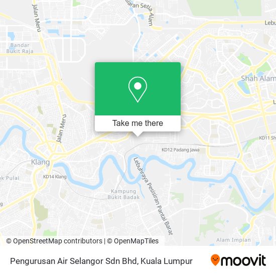 Pengurusan Air Selangor Sdn Bhd map