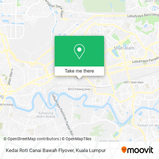 Peta Kedai Roti Canai Bawah Flyover
