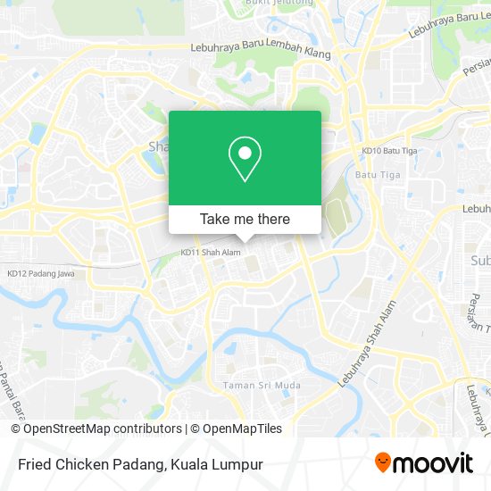 Peta Fried Chicken Padang