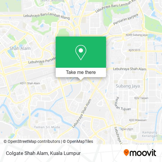 Colgate Shah Alam map