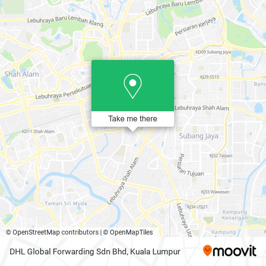 DHL Global Forwarding Sdn Bhd map
