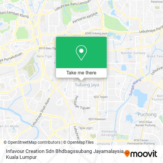 Infavour Creation Sdn Bhdbagssubang Jayamalaysia map