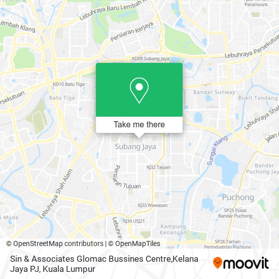 Sin & Associates Glomac Bussines Centre,Kelana Jaya PJ map