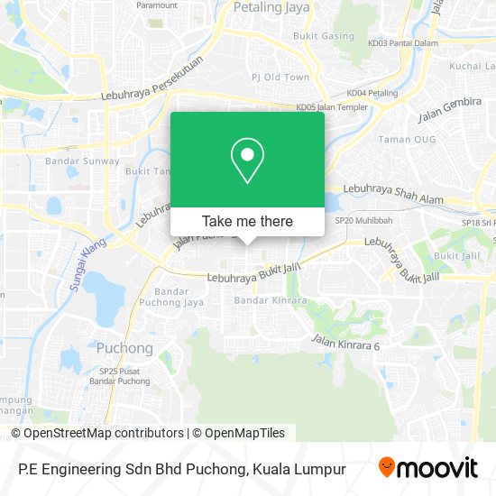P.E Engineering Sdn Bhd Puchong map