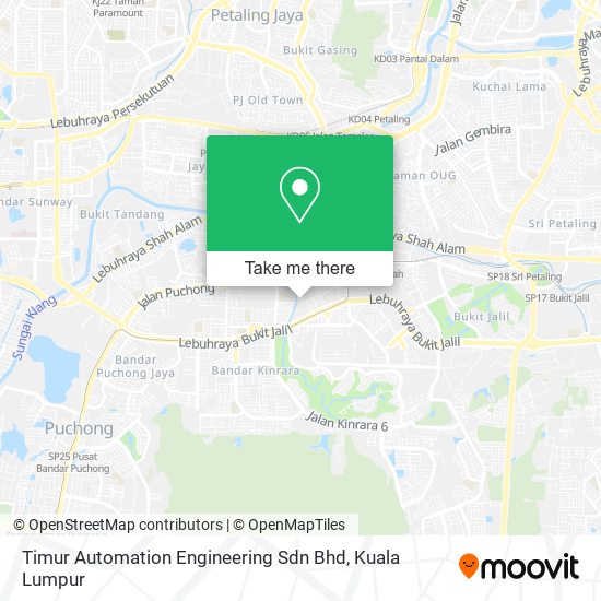 Timur Automation Engineering Sdn Bhd map