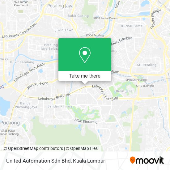 United Automation Sdn Bhd map