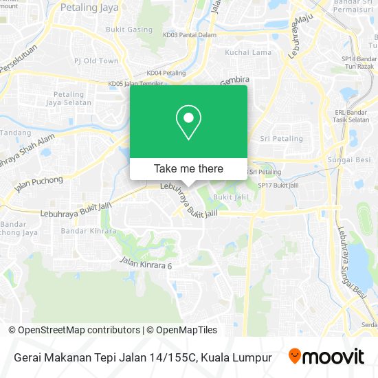 Peta Gerai Makanan Tepi Jalan 14 / 155C