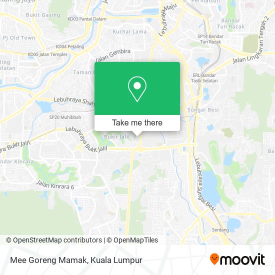 Mee Goreng Mamak map