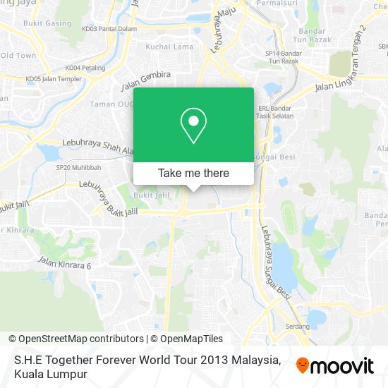 S.H.E Together Forever World Tour 2013 Malaysia map