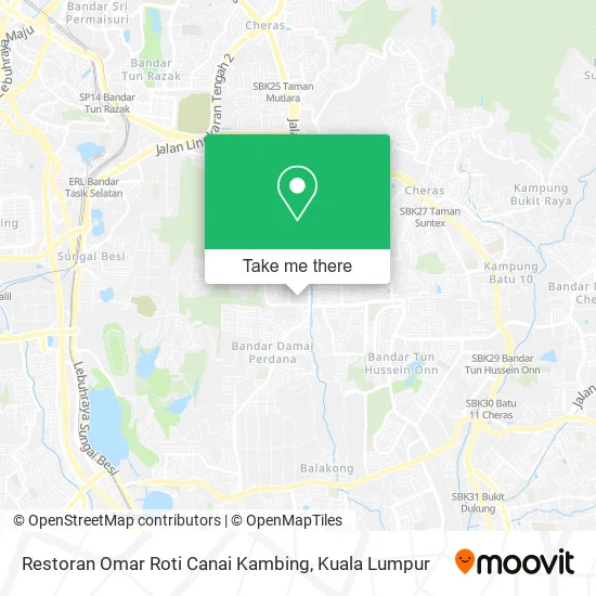 Peta Restoran Omar Roti Canai Kambing