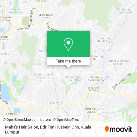 Maha's Hair Salon, Bdr Tun Hussein Onn map