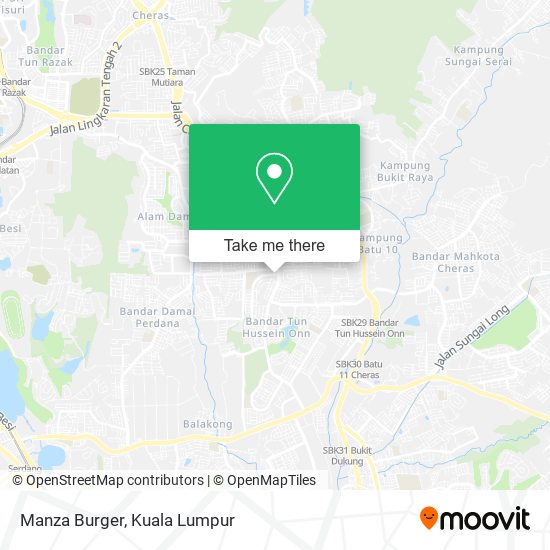 Manza Burger map