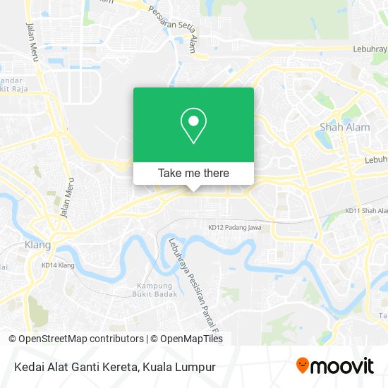 Peta Kedai Alat Ganti Kereta