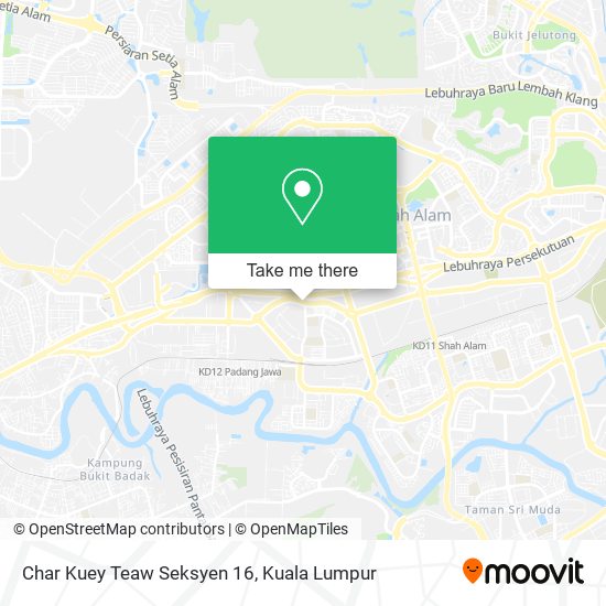 Char Kuey Teaw Seksyen 16 map