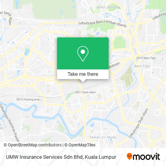 Peta UMW Insurance Services Sdn Bhd