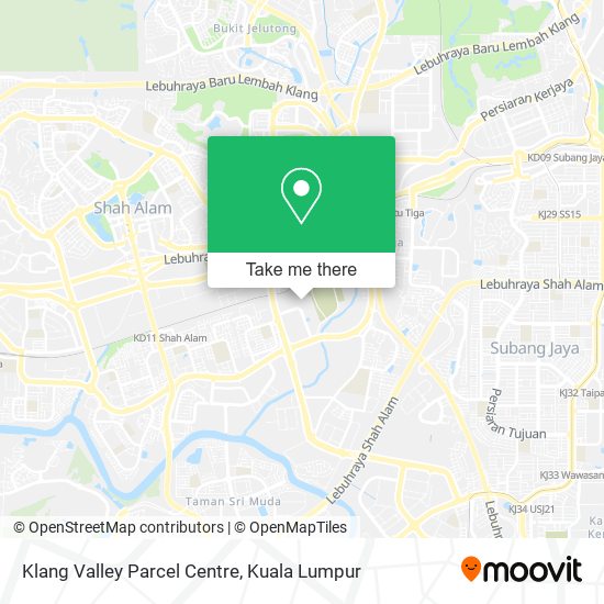 Klang Valley Parcel Centre map