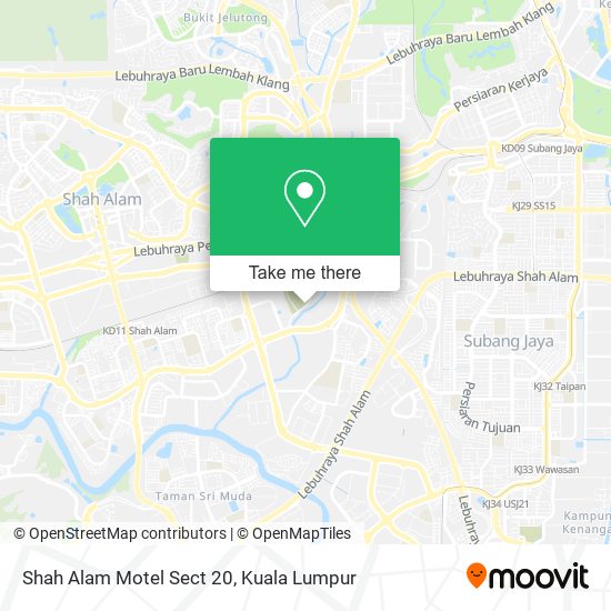 Peta Shah Alam Motel Sect 20
