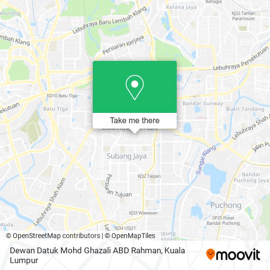 Dewan Datuk Mohd Ghazali ABD Rahman map