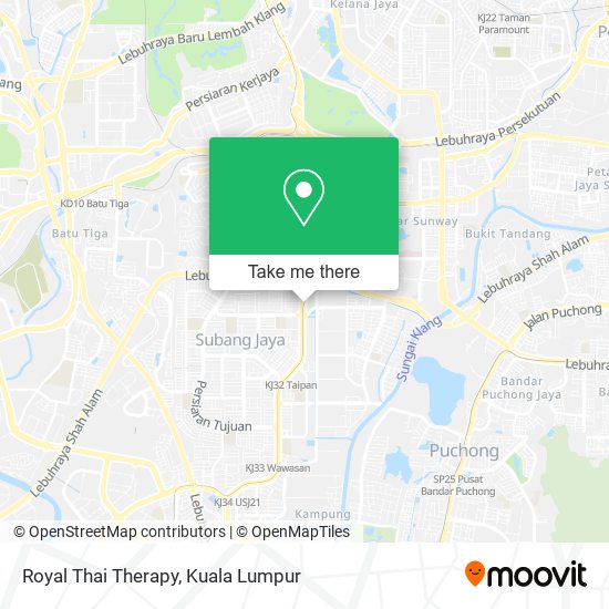 Royal Thai Therapy map