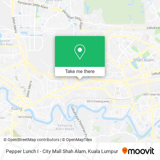 Pepper Lunch I - City Mall Shah Alam map