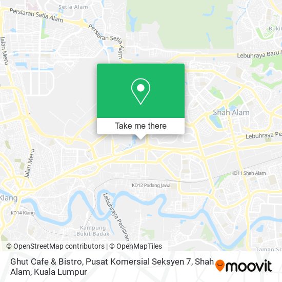 Ghut Cafe & Bistro, Pusat Komersial Seksyen 7, Shah Alam map