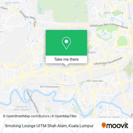 Smoking Lounge UITM Shah Alam map
