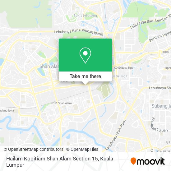 Peta Hailam Kopitiam Shah Alam Section 15
