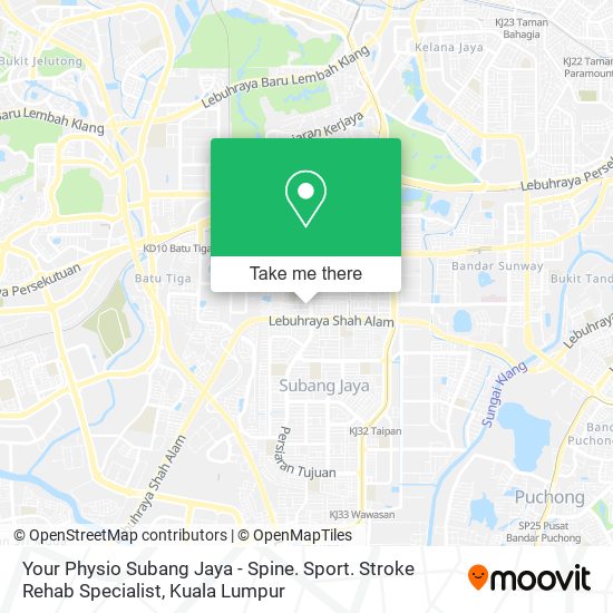 Peta Your Physio Subang Jaya - Spine. Sport. Stroke Rehab Specialist