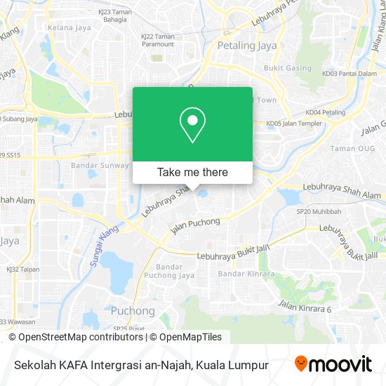 Peta Sekolah KAFA Intergrasi an-Najah
