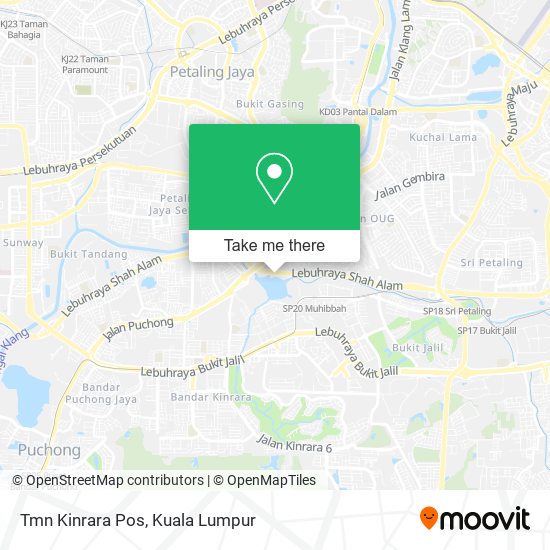 Tmn Kinrara Pos map