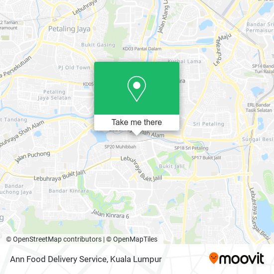 Ann Food Delivery Service map