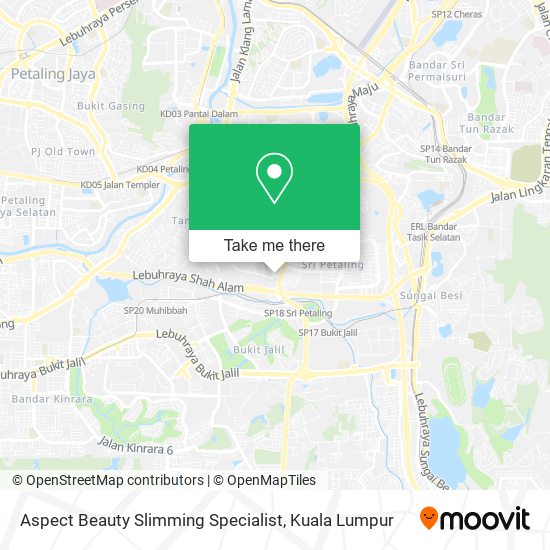 Aspect Beauty Slimming Specialist map