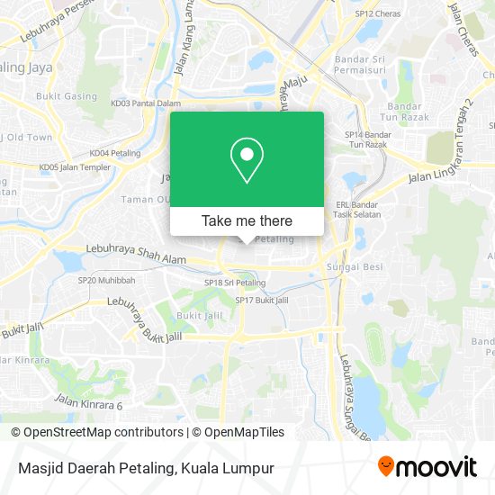 Masjid Daerah Petaling map
