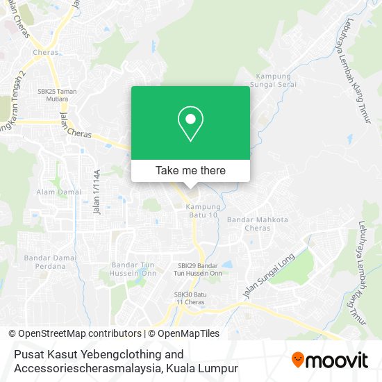 Pusat Kasut Yebengclothing and Accessoriescherasmalaysia map