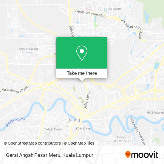 Gerai Angah,Pasar Meru map