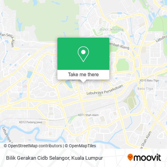 Bilik Gerakan Cidb Selangor map
