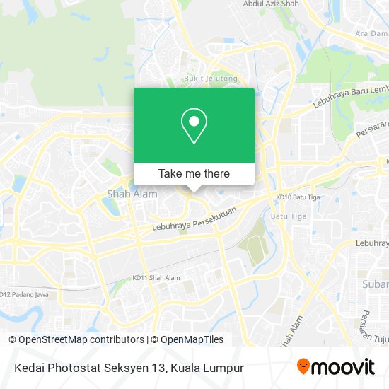 Kedai Photostat Seksyen 13 map