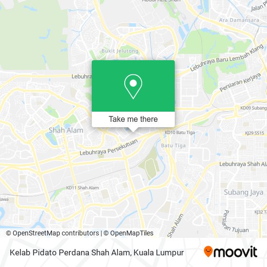 Peta Kelab Pidato Perdana Shah Alam