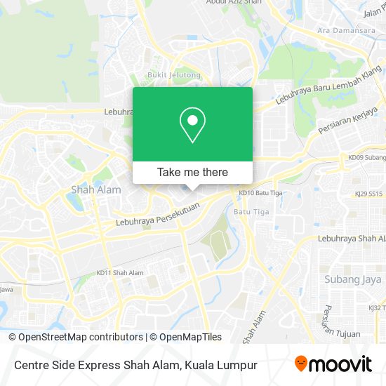 Centre Side Express Shah Alam map