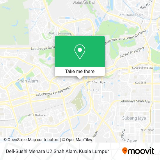Deli-Sushi Menara U2 Shah Alam map