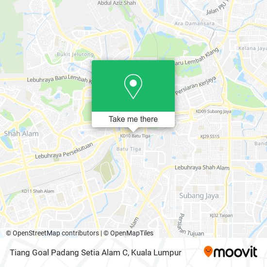 Peta Tiang Goal Padang Setia Alam C