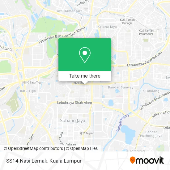 SS14 Nasi Lemak map