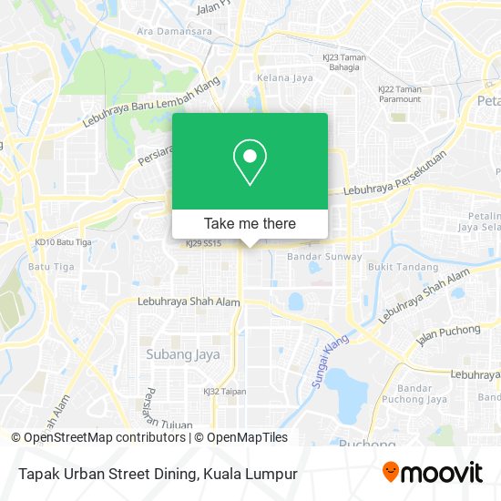 Tapak Urban Street Dining map