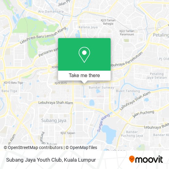 Subang Jaya Youth Club map