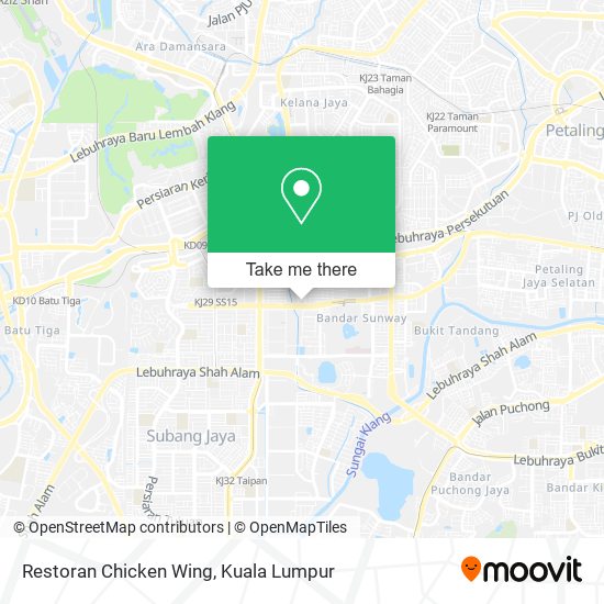 Restoran Chicken Wing map