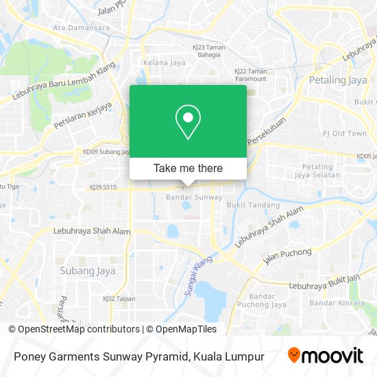 Poney Garments Sunway Pyramid map