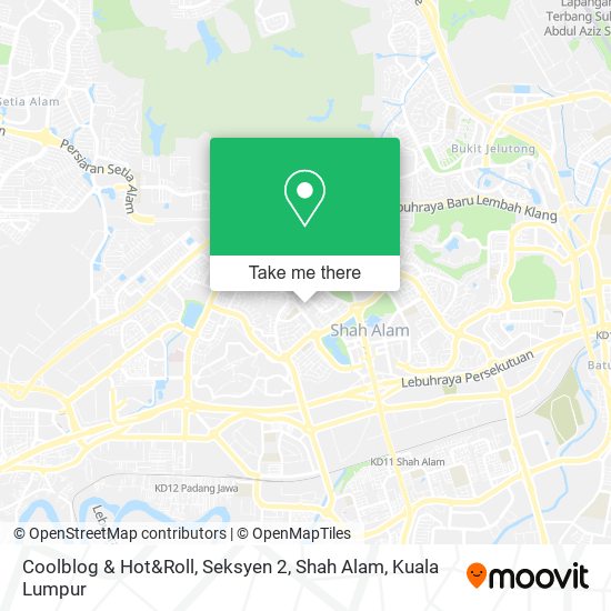 Peta Coolblog & Hot&Roll, Seksyen 2, Shah Alam