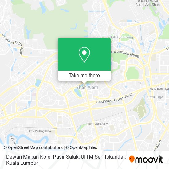 Peta Dewan Makan Kolej Pasir Salak, UITM Seri Iskandar