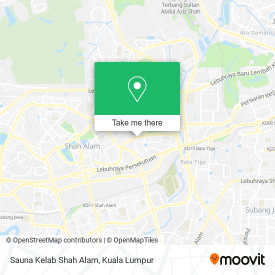 Sauna Kelab Shah Alam map